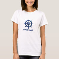 Ihr Boot oder Name mit Navy Ships Wheel Helm