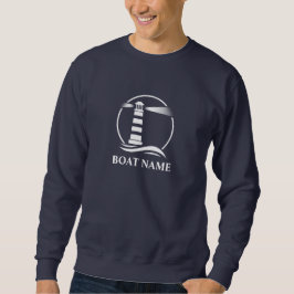 Ihr Boot oder Name & Name & Nautical Lighthouse Ma Sweatshirt