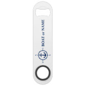 Ihr Boot oder Name Nautical Compass Anker Weiß Speed Flaschenöffner (Vorderseite)