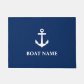 Ihr Bootname Ankerblau Fußmatte (Vorderseite)