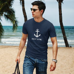 Ihr Bootname Ankerblau T-Shirt<br><div class="desc">Ihr Name Ihres Bootes Anchor Blue T - Shirt</div>