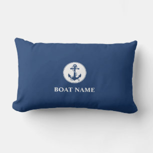 Ihr Bootname Roope & Anchor Blue Kissen Für Draußen