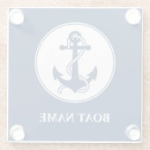 Ihr Bootname Rope & Anchor Premium Untersetzer (Rückseite)