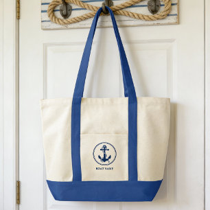 Ihr Bootname Seil & Anker Tote Tasche