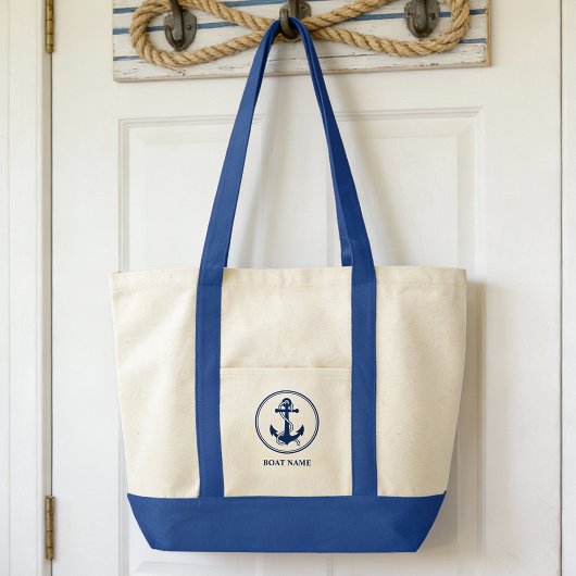 Ihr Bootname Seil & Anker Tote Tasche