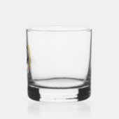 Ihr Bootsname Anchor Gold Style Laurel Navy Blau Whiskyglas (Links)