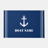 Ihr Bootsname Anchor Navy Blue Entryway Fußmatte (Vorderseite)