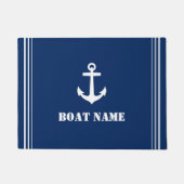 Ihr Bootsname Anchor Navy Blue Entryway Fußmatte (Vorderseite)