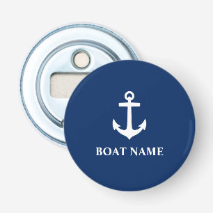 Ihr Bootsname Anker Blau Flaschenöffner