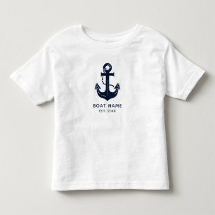 Ihr Bootsname Anker Blau Kleinkind T-shirt