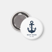 Ihr Bootsname Anker Blau