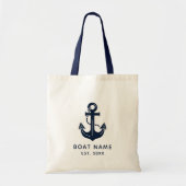 Ihr Bootsname Anker Blau  Tragetasche (Vorne)