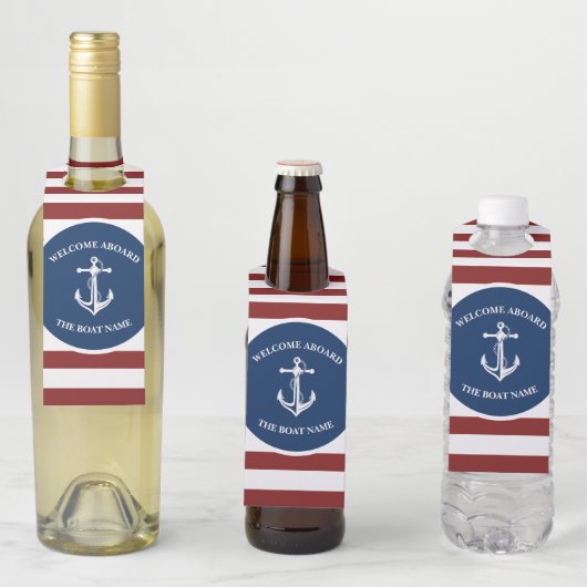 Ihr Bootsname Anker Flaschenanhänger (Beispiel)