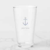 Ihr Bootsname Blue Classic Ball Anker Glas (Rückseite)