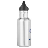 Ihr Bootsname Blue Compass Anker Edelstahlflasche (Links)