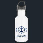 Ihr Bootsname Blue Seepferd Anker Weiß Edelstahlflasche<br><div class="desc">Name des Schiffes Blauer Seepferd Anker Weiße Flasche</div>