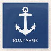 Ihr Bootsname Classic Anchor Premium Untersetzer (Vorderseite)