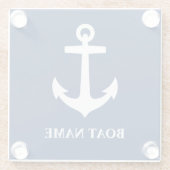 Ihr Bootsname Classic Anchor Premium Untersetzer (Rückseite)