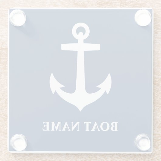 Ihr Bootsname Classic Anchor Premium Untersetzer (Rückseite)