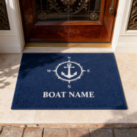 Ihr Bootsname Compass Anchor Blau