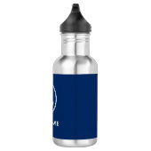 Ihr Bootsname Name Sea Anchor Blau Edelstahlflasche (Rechts)