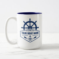 Ihr Bootsname Nautical Anchor Oars Helm Large