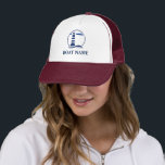 Ihr Bootsname Nautical Classic Lighthouse Truckerkappe<br><div class="desc">Ihr Bootsname Nautical Lighthouse Hat.</div>