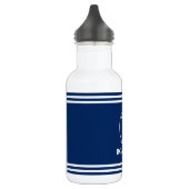 Ihr Bootsname Nautical Lighthouse gestreift Edelstahlflasche (Links)