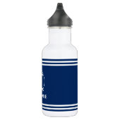 Ihr Bootsname Nautical Lighthouse gestreift Edelstahlflasche (Rechts)