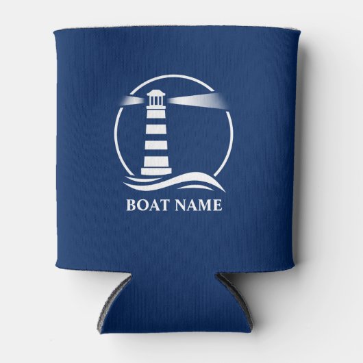 Ihr Bootsname oder Text Nautical Classic Lighthous Dosenkühler (Vorderseite)