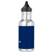 Ihr Bootsname Vintager Wasseranker Blau Edelstahlflasche (Rechts)