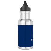 Ihr Bootsname Vintager Wasseranker Blau Edelstahlflasche (Links)