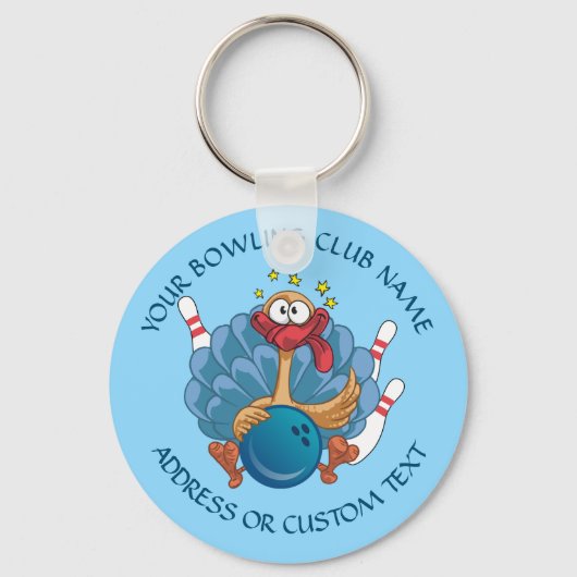 Ihr Bowling Club Name Eigentümer der Wildtürkei Schlüsselanhänger (Vorderseite)