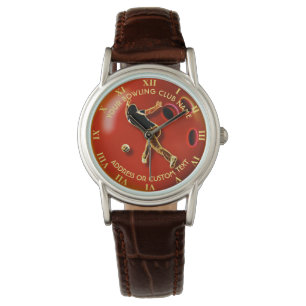 Ihr Bowlings-Verein-Namen-Inhaber-psychedelischer Armbanduhr