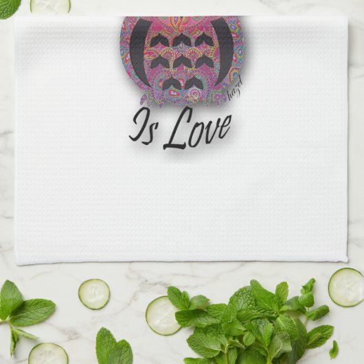 Ihr braucht Liebe, Schüssel Küchentuch (Gefaltet)