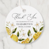 Ihr Brautparty aus gelbem Zitrusfrüchte Geschenkanhänger (Vorderseite)