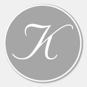 Ihr Brief, benutzerdefinierte Monogramm K Anfangsg Runder Aufkleber