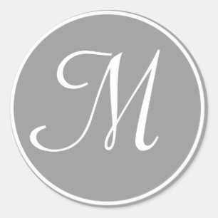 Ihr Brief, benutzerdefinierte Monogramm M Anfangsg Runder Aufkleber
