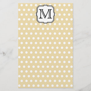 Ihr Brief. Benutzerdefiniertes Monogramm. Beige Po Briefpapier