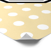 Ihr Brief. Benutzerdefiniertes Monogramm. Beige Po Poster (Ecke)