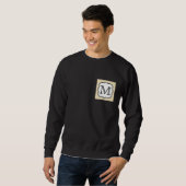 Ihr Brief. Benutzerdefiniertes Monogramm Beige Pol Sweatshirt (Vorne ganz)