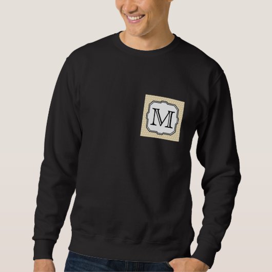 Ihr Brief. Benutzerdefiniertes Monogramm Beige Pol Sweatshirt (Vorderseite)