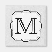 Ihr Brief. Benutzerdefiniertes Monogramm. Grau, Sc Magnet (Vorne)