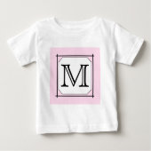 Ihr Brief. Benutzerdefiniertes Monogramm. Schwarz- Baby T-shirt (Vorderseite)
