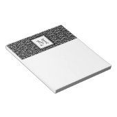 Ihr Brief. Benutzerdefiniertes Monogramm. Schwarz- Notizblock (angewinkelt)