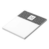 Ihr Brief. Benutzerdefiniertes Monogramm. Schwarz- Notizblock (Rotiert)