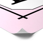 Ihr Brief. Benutzerdefiniertes Monogramm. Schwarz- Poster (Ecke)