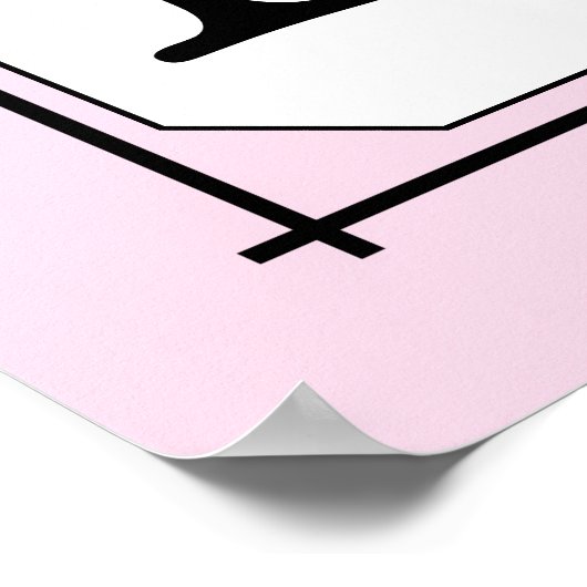 Ihr Brief. Benutzerdefiniertes Monogramm. Schwarz- Poster (Ecke)