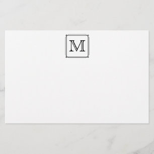 Ihr Brief. Benutzerdefiniertes MonogrammSchwarz un Briefpapier
