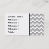 Ihr Brief. Grau Zigzag Muster Monogramm. Visitenkarte (Rückseite)